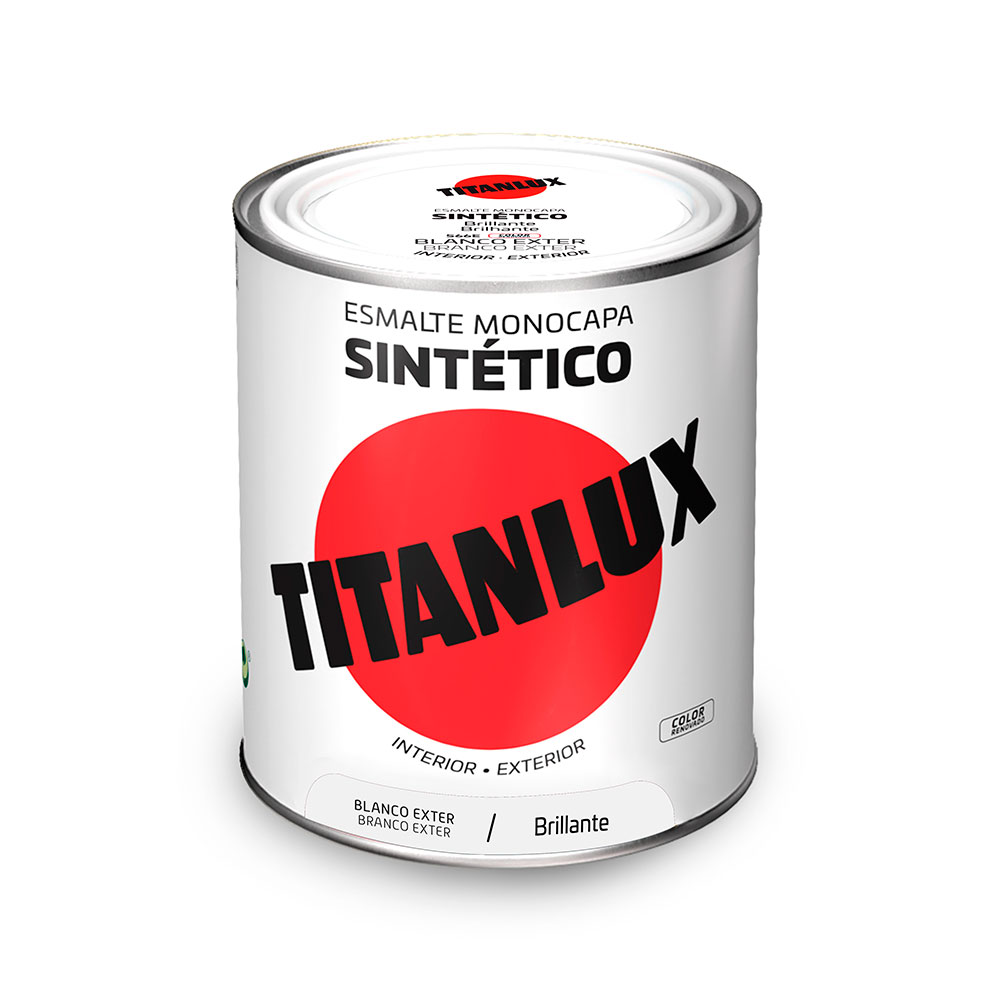 Titanlux Esmalte Sintético Brillante Blanco Exterior 0,75l 001566E34