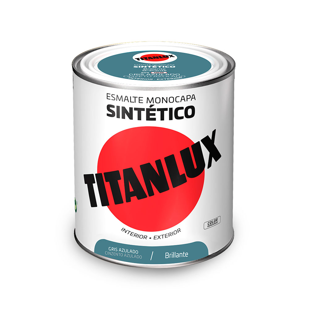 Titanlux Esmalte Sintético Brillante Gris Azulado 0,75l 001051034