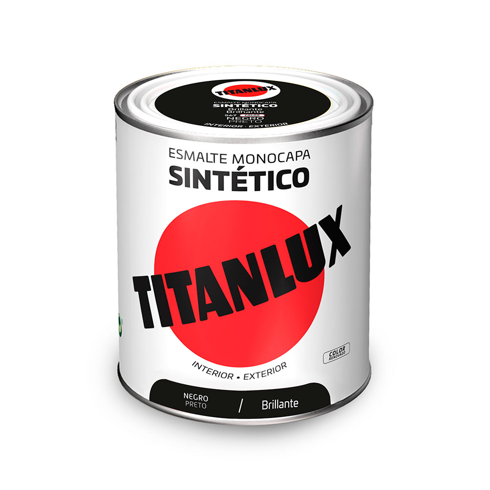 Titanlux Esmalte Sintético Brillante Negro 0,75l 001056734