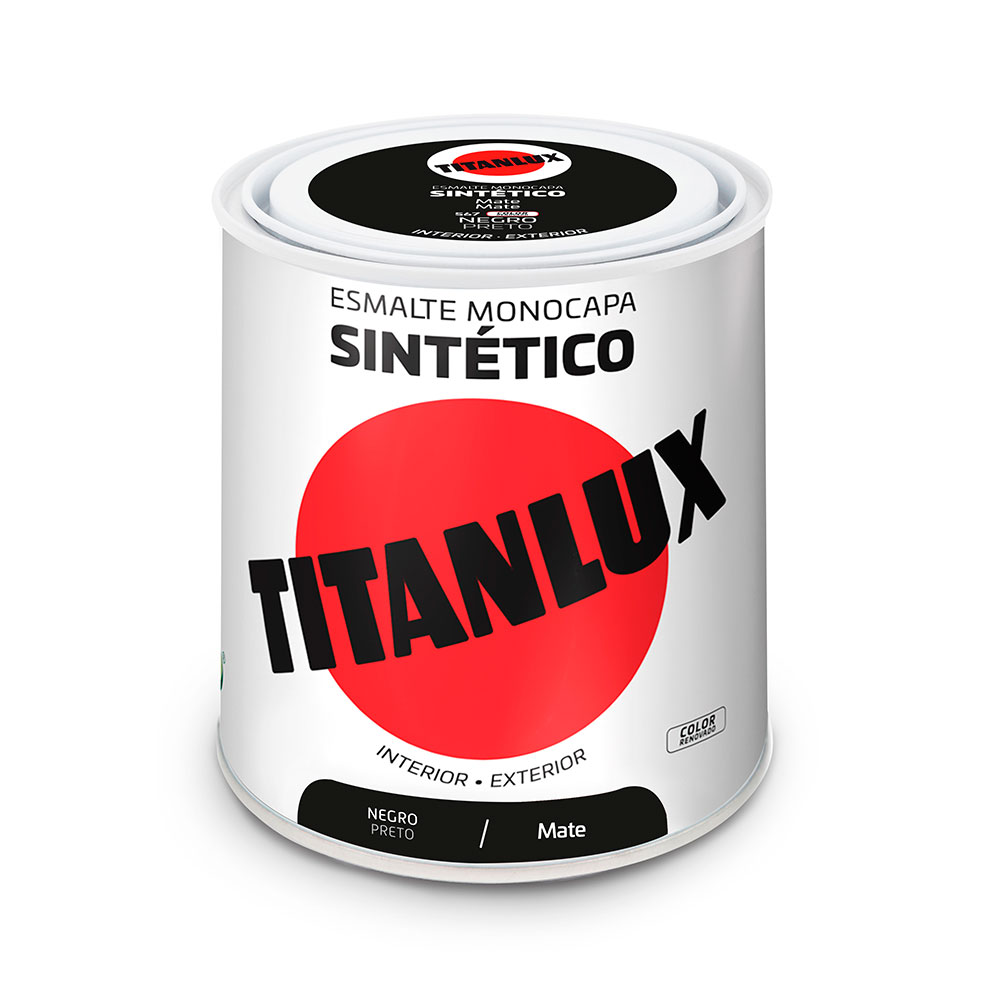 Titanlux Esmalte Sintético Mate Negro 0,25l