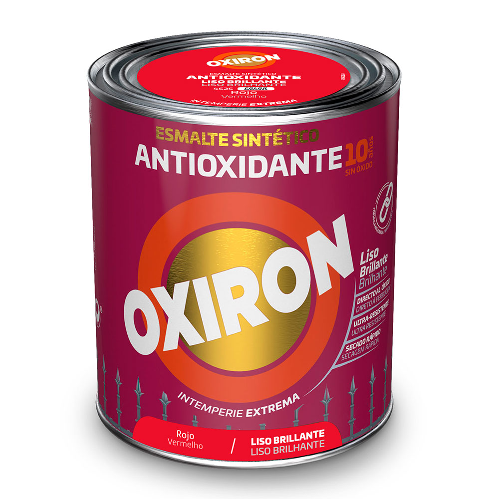 Oxiron Esmalte Antioxidante Liso Brillante Rojo 0,75l