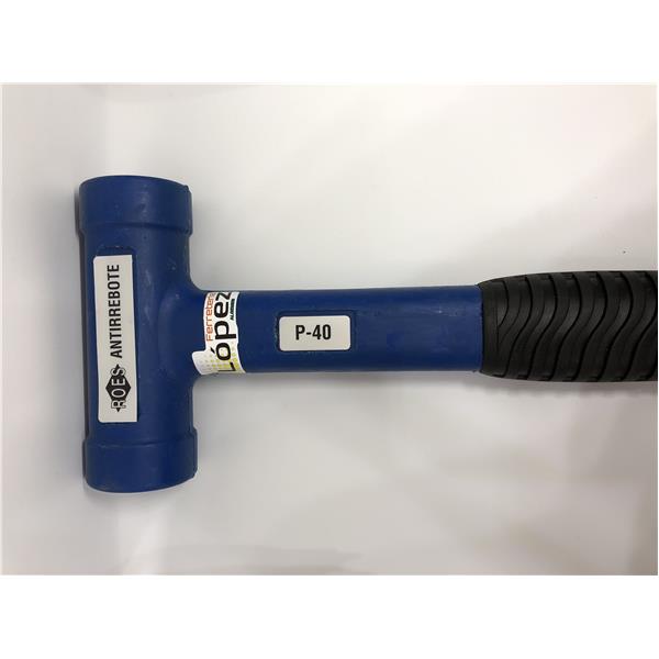 MAZA 40 ANTIRREBOTE POLIURETANO 700GR AZUL