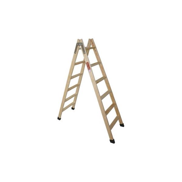 ESCALERA MADERA 4 PELDAÑOS DOBLE CON TACOS GOMA *OFERTA*