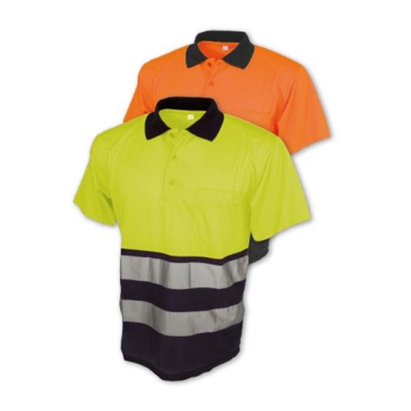 POLO XL M/CORTA ALTA VISIVILIDAD COMBINADO AMARI/AZUL 2 REFLECTANTES 1201