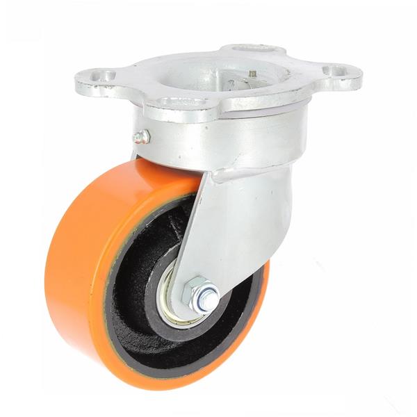 RUEDA 200 POLIURETANO BASE GIRATORIA 900KG *EXTRA REFORZADA*