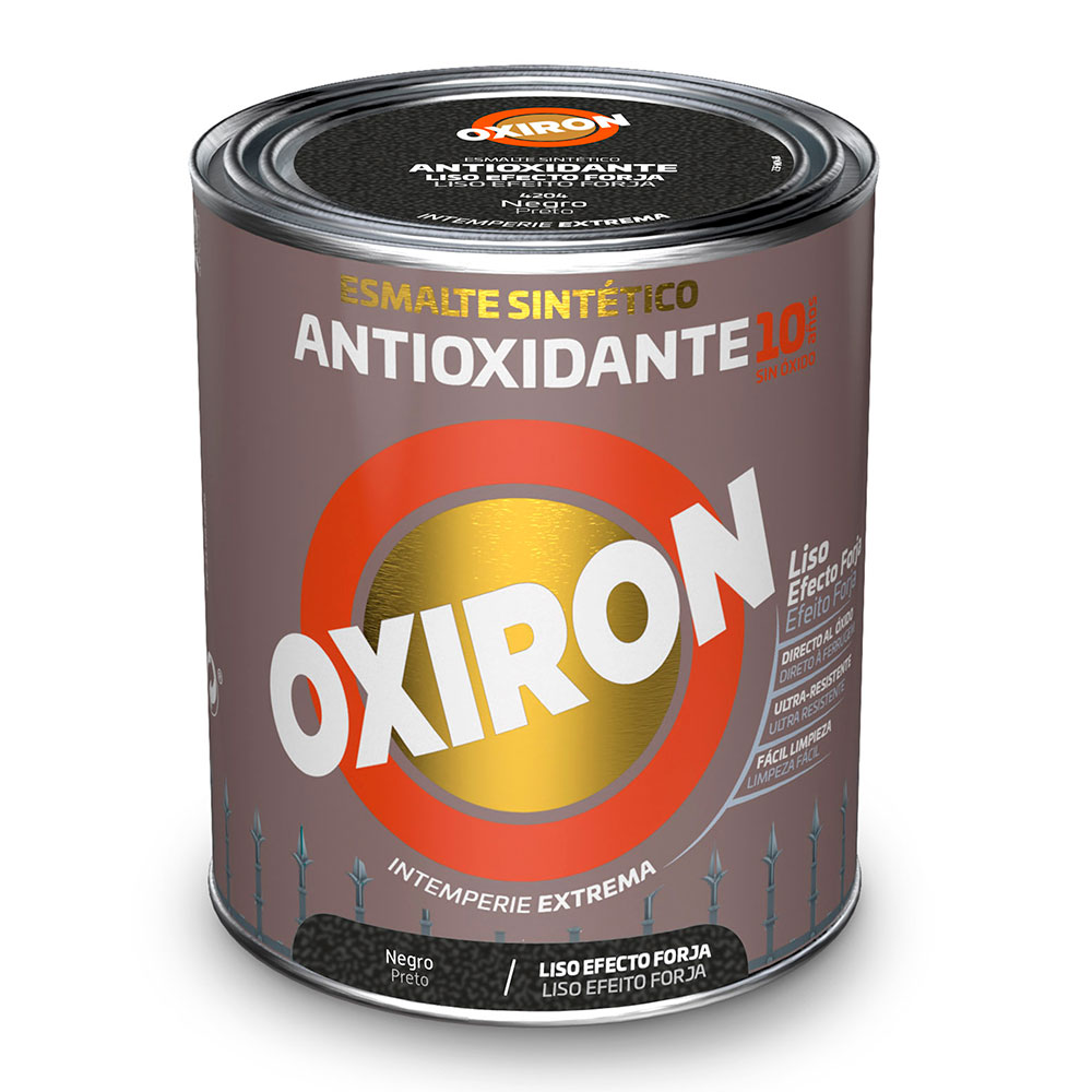 Oxiron Esmalte Antioxidante Liso Forja Negro 0,75l