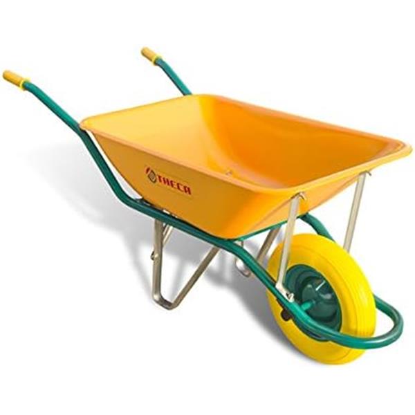 CARRETILLA HONDA AMARILLA METALICA ESTRECHA RUEDA IMPINCHABLE DEPOSITO 90L *OFERTA*