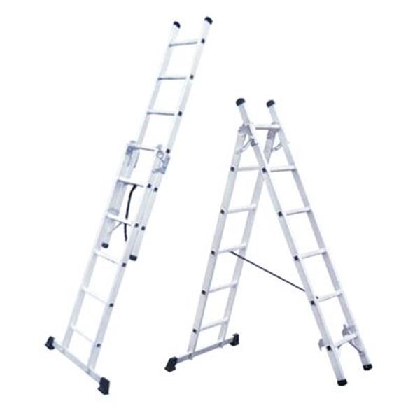 ESCALERA INDUSTRIAL 14P 2T 4-6.81M BASE ALUMINIO PERFIL 67MM *OFERTA*