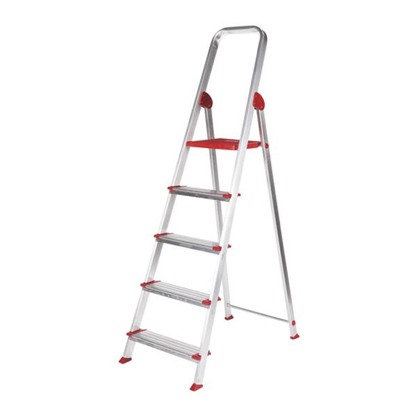 ESCALERA 7P ALUMINO PELDAÑO ANCHO 12CM SUPER