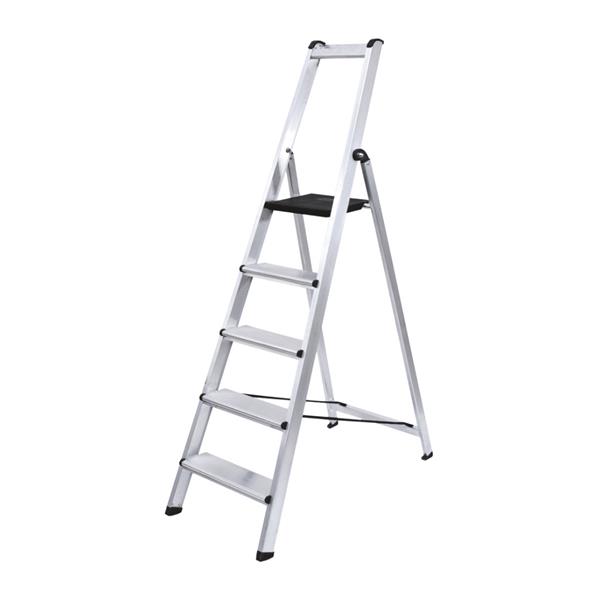 ESCALERA ALUMINIO 7 PELDAÑOS EXTRA 12CM PROFESIONAL 260KG  SOLDADA 1.57M *OFERTA*
