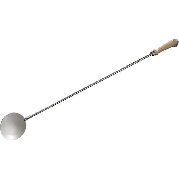 PALETA PAELLA SIN AGUJEROS INOXIDABLE MANGO MADERA 12-100