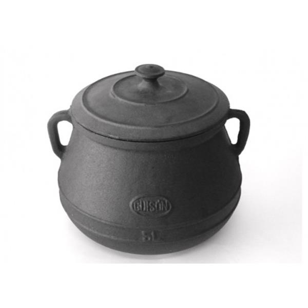 OLLA HIERRO FUNDIDO 5L GUISON GAS/VITRO/INDUCION CON INTERIOR ESMALTADO