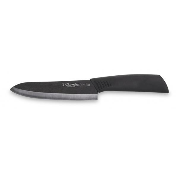 CUCHILLO CERAMICO 20CM NEGRO 3 CLAVELES