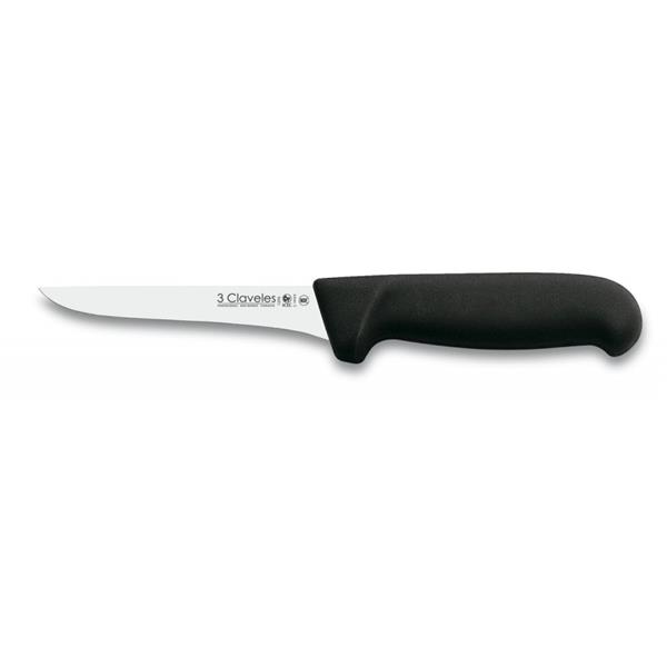 CUCHILLO DESHUESAR MANGO NEGRO 13CM 3CLAVELES