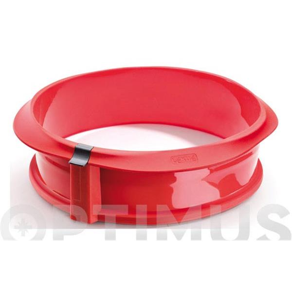 MOLDE SILICONA LEKUE REDONDO DESMONTABLE ROJO 23CM