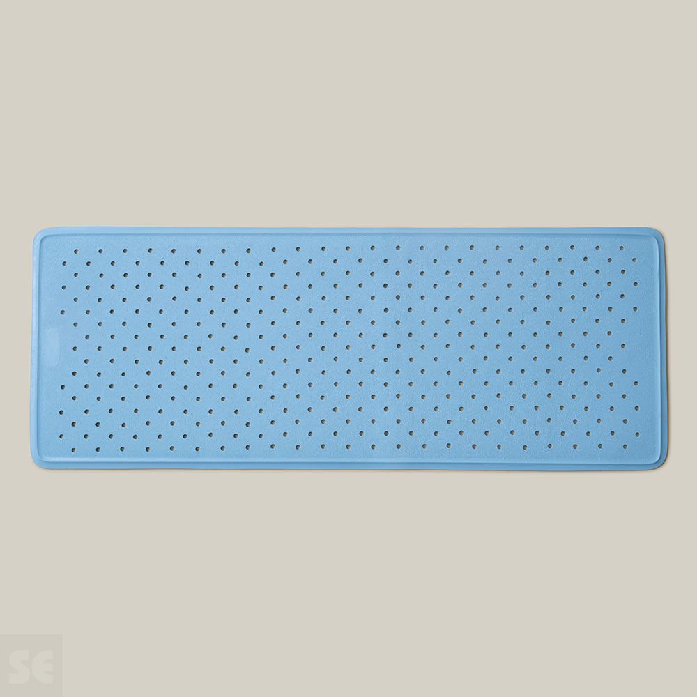 Alfombra Baño Caucho 97 x 35 cm. Azul Claro