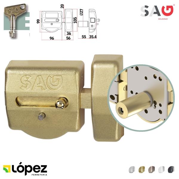 CERROJO PUERTA ALTA SEGURIDAD 51MM CROMADO CSI39 SAG CON 3 LLAVES *OFERTA*