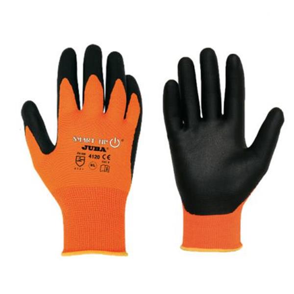 GUANTE 9 PANTALLA TACTIL SMART TIP JUBA NARANJA FLUOR