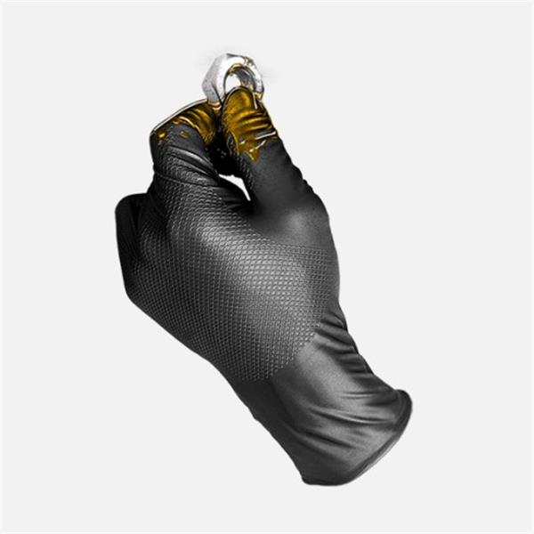 GUANTE M/8 DESECHABLE GRIPPAZ NEGRO *EXTRA GRUESO* JUBA PACK 50U MECANICO 580NR