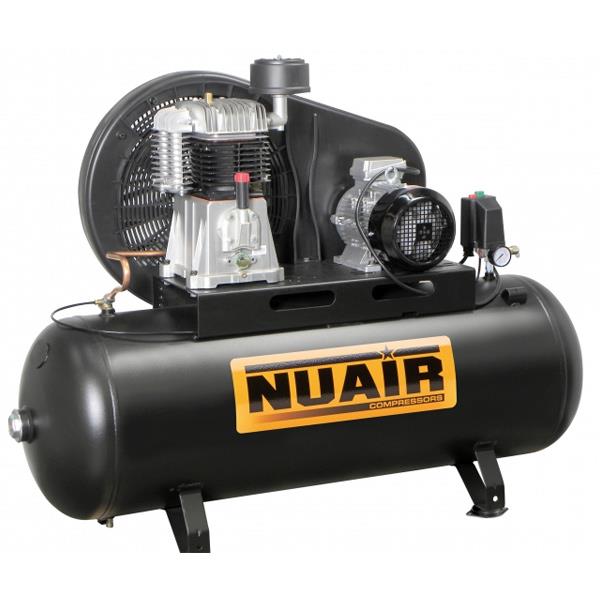COMPRESOR 5.5CV 640L/MIN TRIFASICO 270L/MIN 11BAR 175KG NEGRO NUAIR PROFESIONAL *OFERTA*