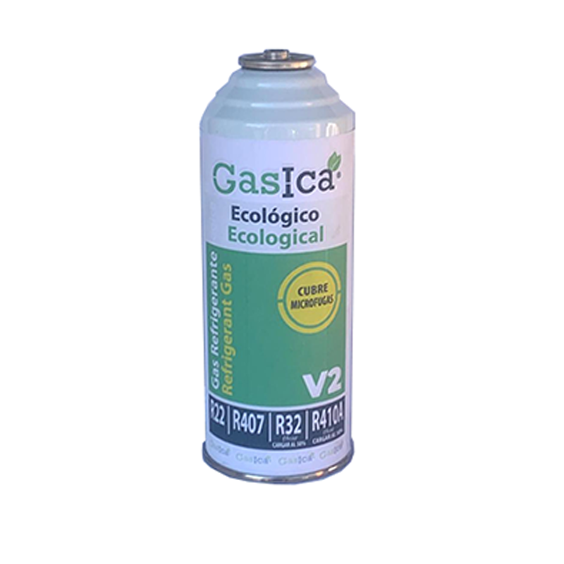 1 Botella Gas Gasica V2 226Gr Alternativo R22, R32, R407C, R410A Freeze