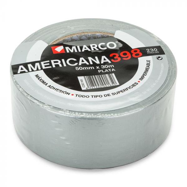 CINTA AMERICANA GRIS 50 ROLLO 30M MIARCO