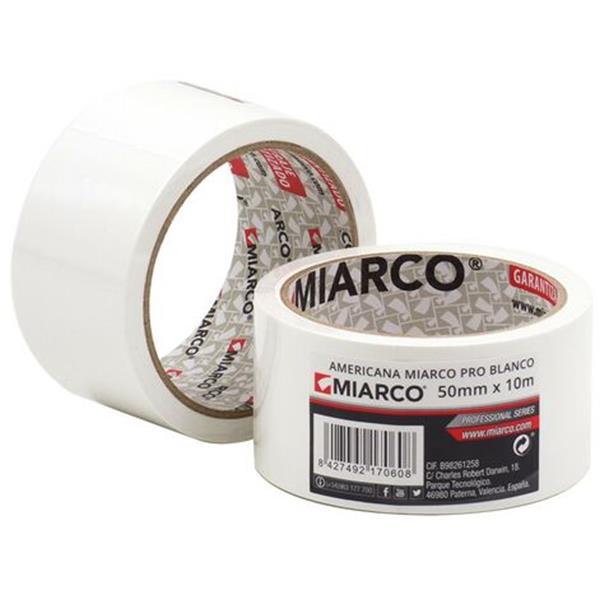 CINTA AMERICANA BLANCA 50 ROLLO 30M MIARCO