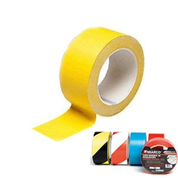 CINTA SEÑALIZACION ADHESIVA AMARILLA 50MM ROLLO 33M