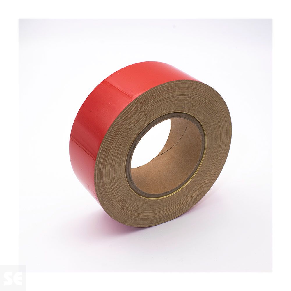 Cinta Reflectante Roja 50 mm ancho 80 Cd/Lux (a metros)