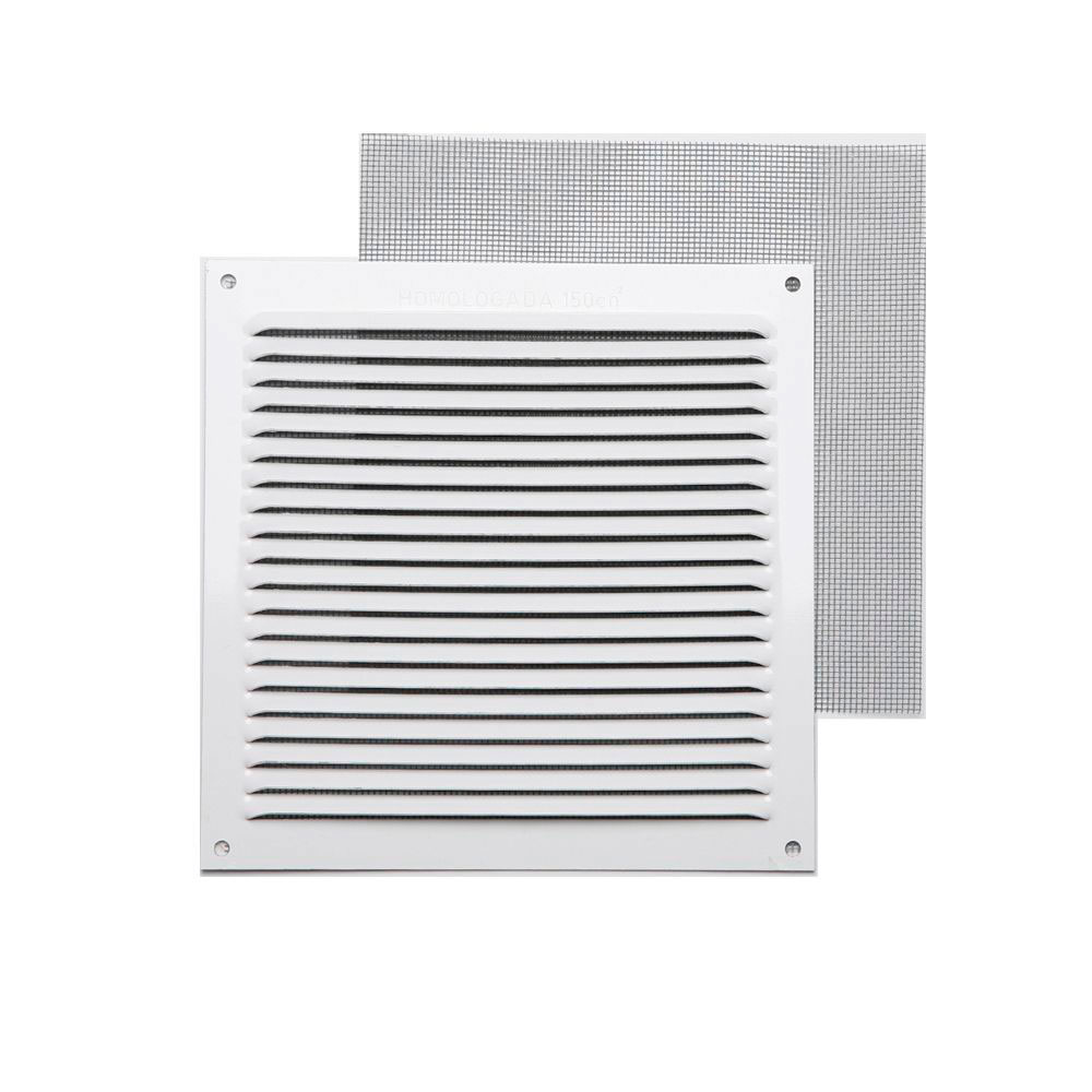 Rejilla S/B C/ Mosquitera Blanca 15x15
