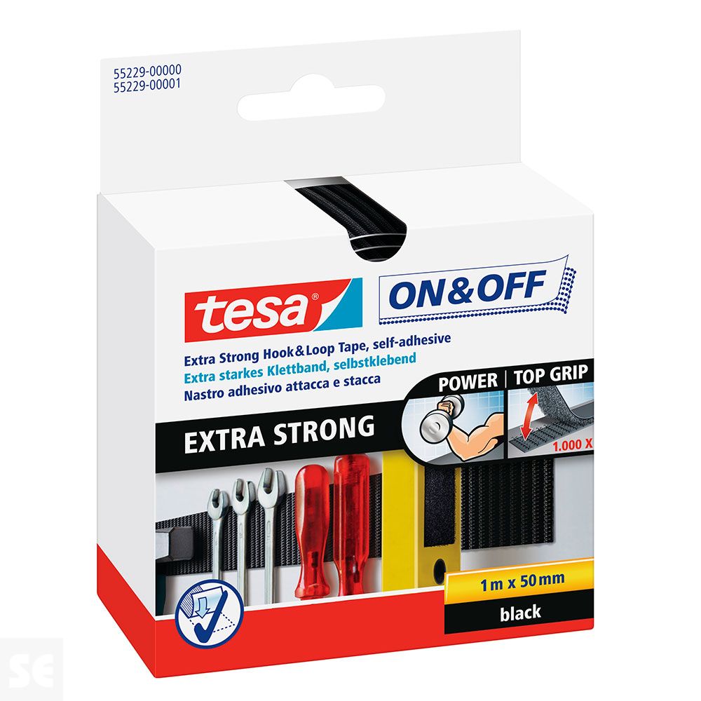 Tiras Cierre Extra Fuertes 50Mmx1M Negro