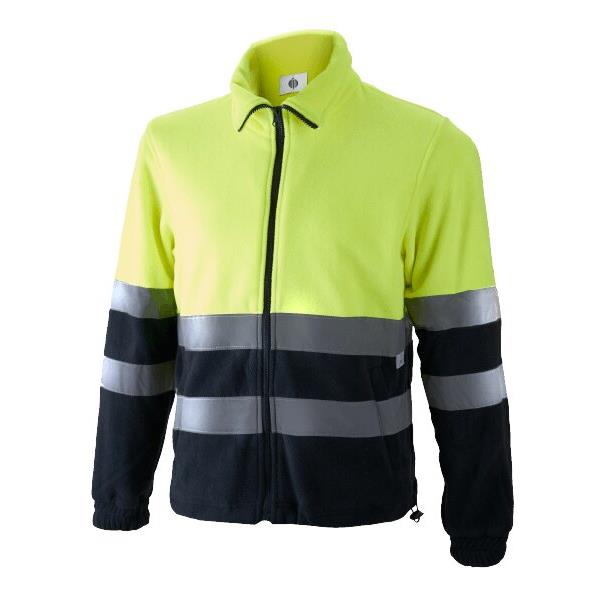 CHAQUETA POLAR XL AMA/AZUL CON REFLECTANTE *ALTA VISIBILIDAD*