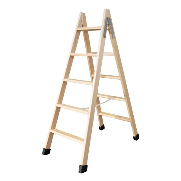 ESCALERA MADERA 10 PELDAÑOS DOBLE CON TACOS GOMA 2.65M *OFERTA*