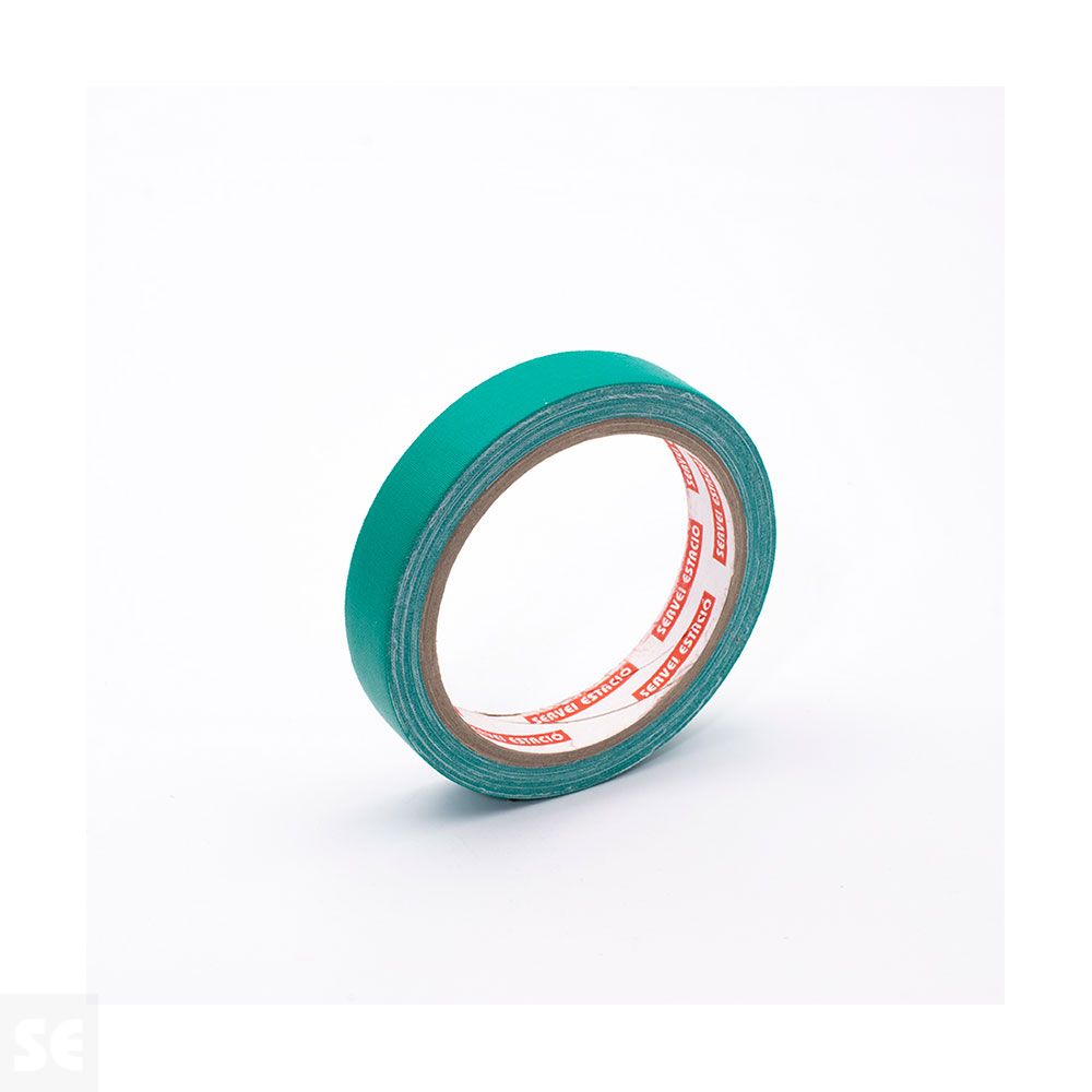 Cinta Adhesiva Tela 10 m (largo) x 19 mm (ancho) Verde