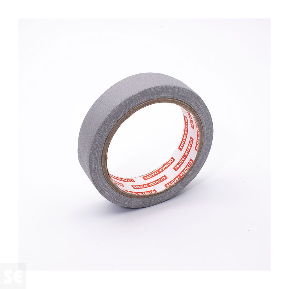 Cinta Adhesiva Tela 10 m (largo) x 19 mm (ancho) Gris