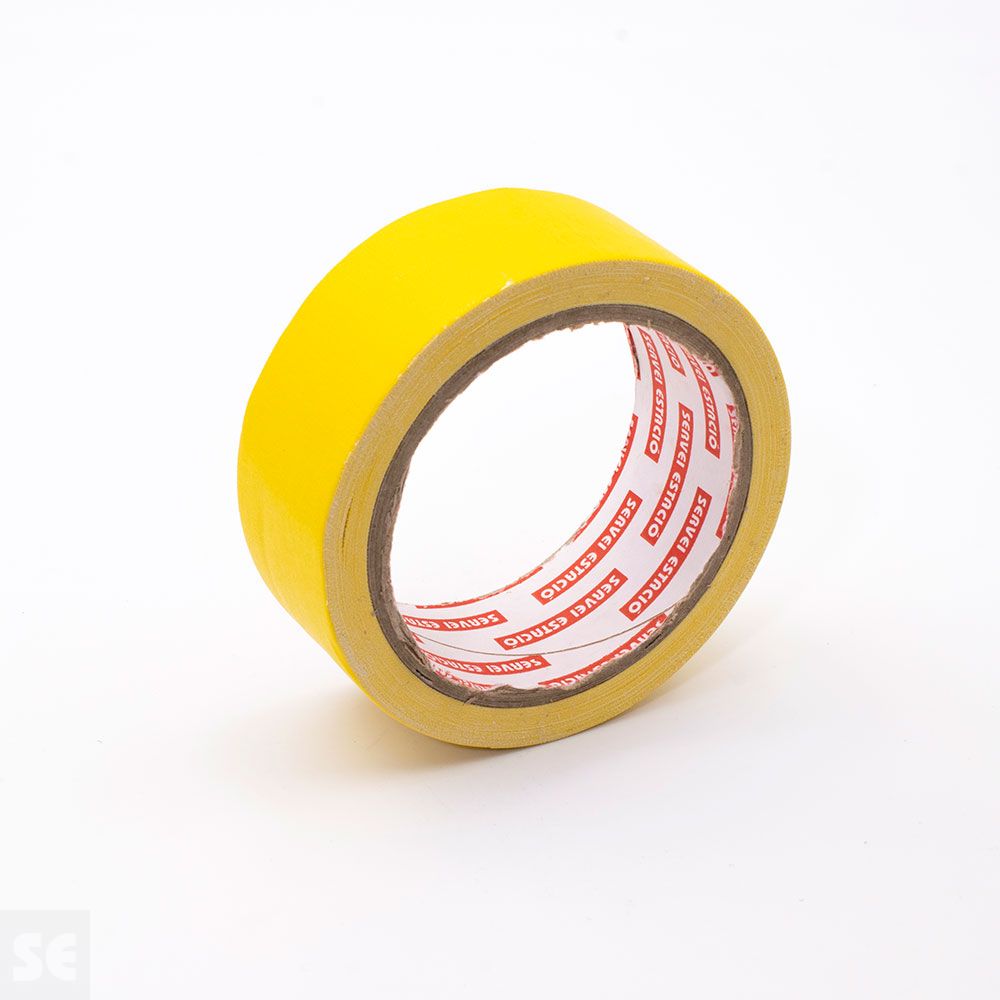 Cinta Adhesiva Tela 10 m (largo) x 38 mm (ancho) Amarillo