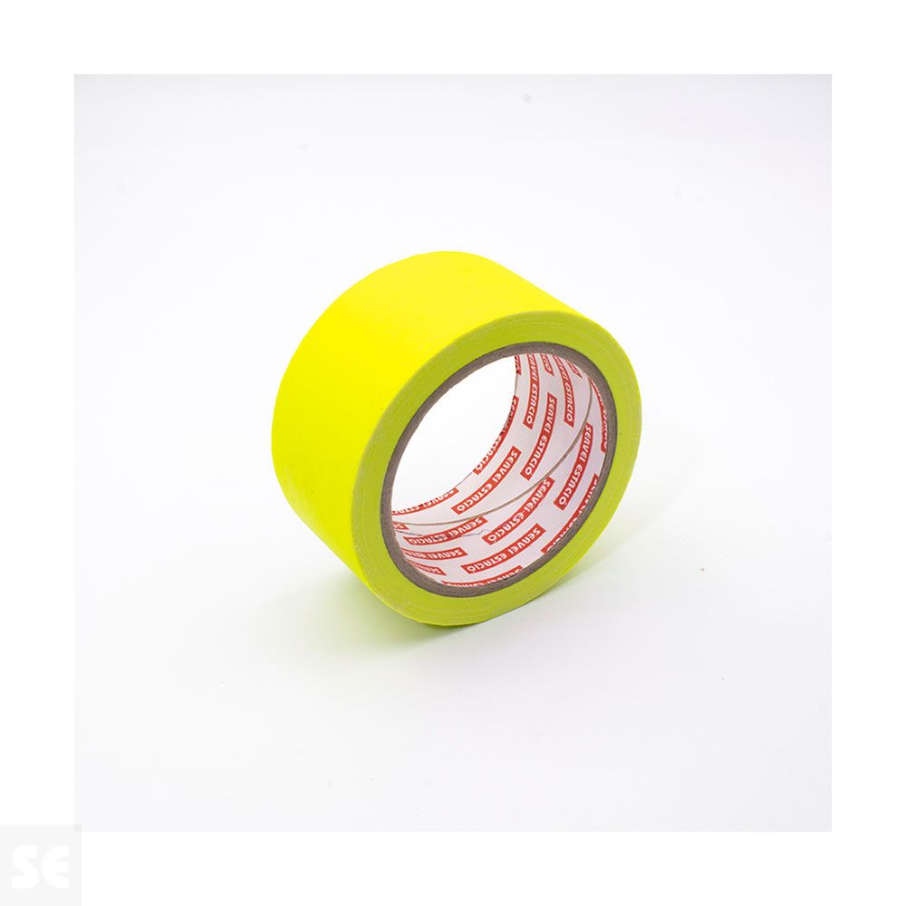 Cinta Adhesiva Fluorescente 10 m (largo) x 25 mm (ancho) Amarillo