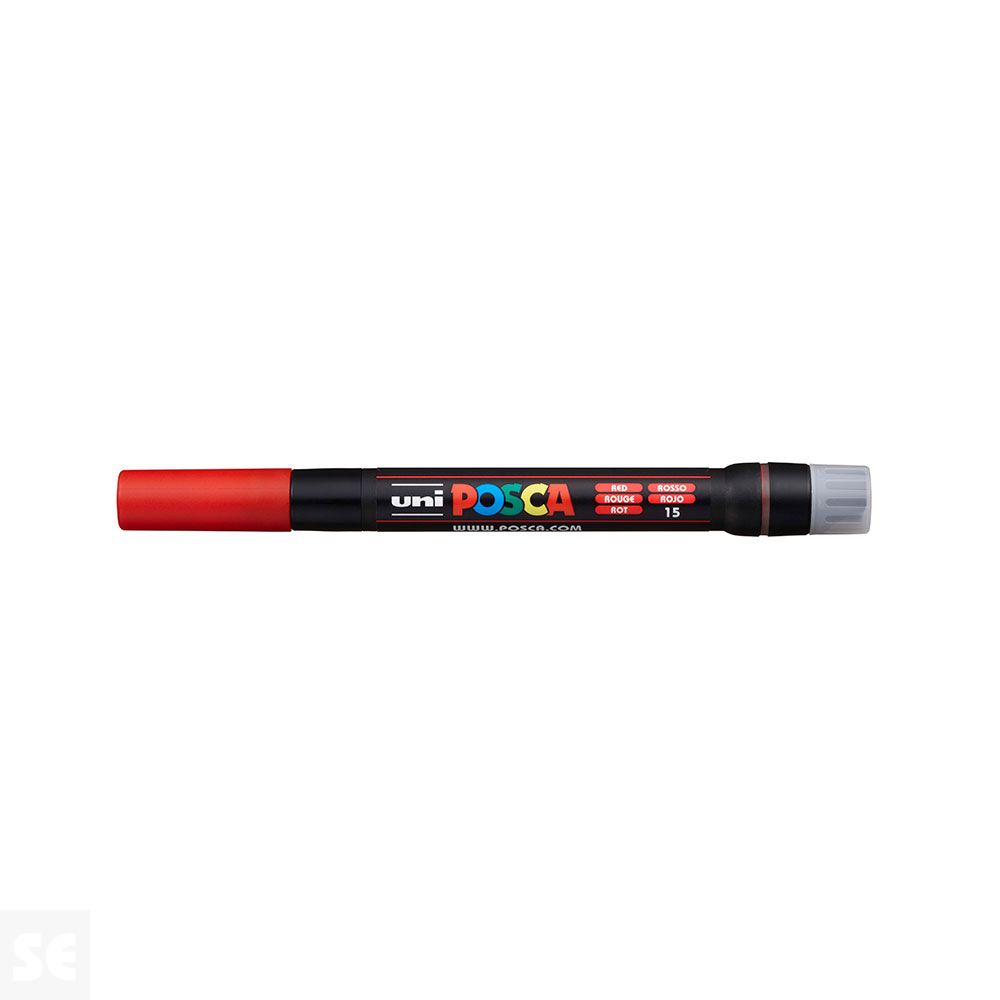 Rotulador Pintura Posca Rojo Pcf350 Pincel