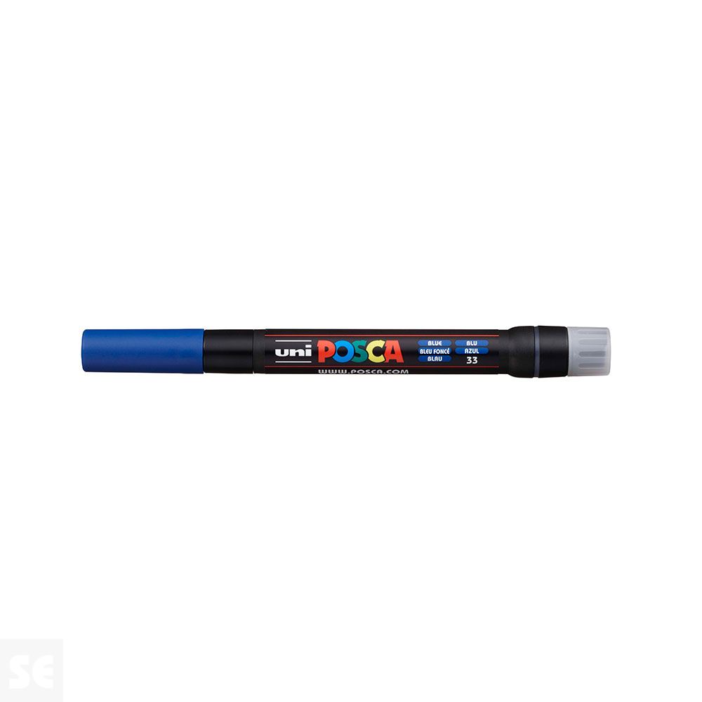 Rotulador Pintura Posca Azul Pcf350 Pincel