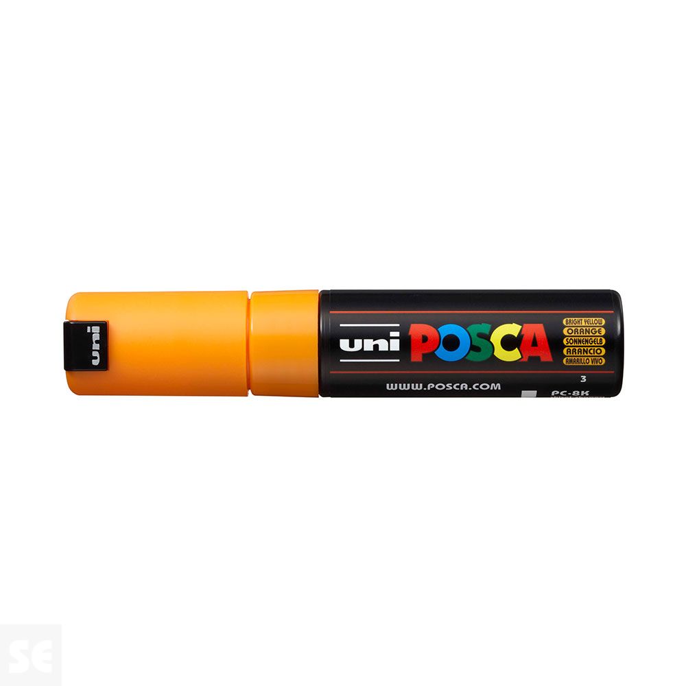 Rotulador Pintura Posca Amarillo Vivo - Naranja Medio Pc8k 8 mm