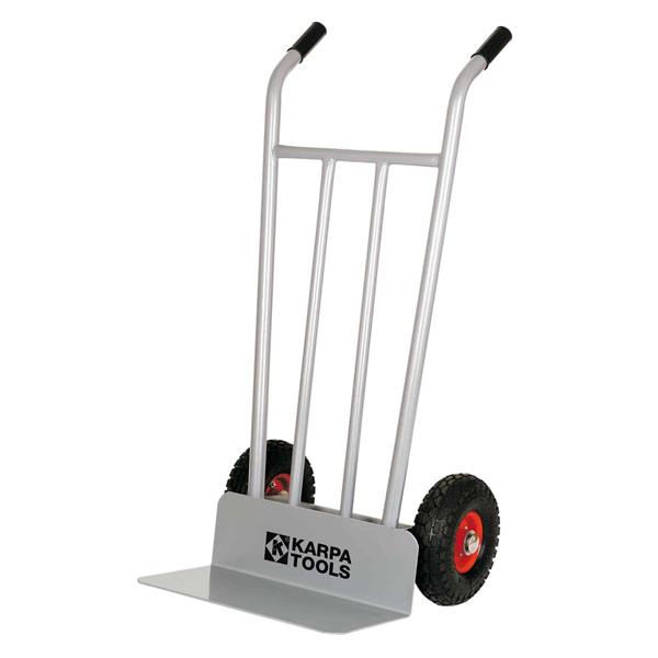 CARRETILLA ALMACEN FIJA 2 TUBOS RUEDA NEUMATICA 350KG KARPATOOLS *OFERTA*