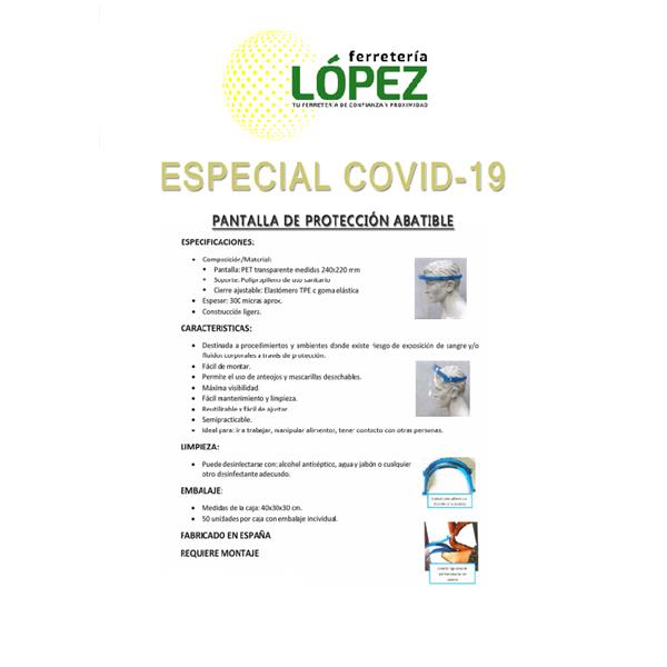 PANTALLA PROTECCION ABATIBLE AZUL 90017