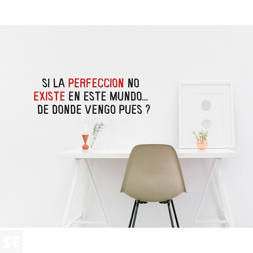 Sticker Deco Si La Perfeccíon... 24x68Cm