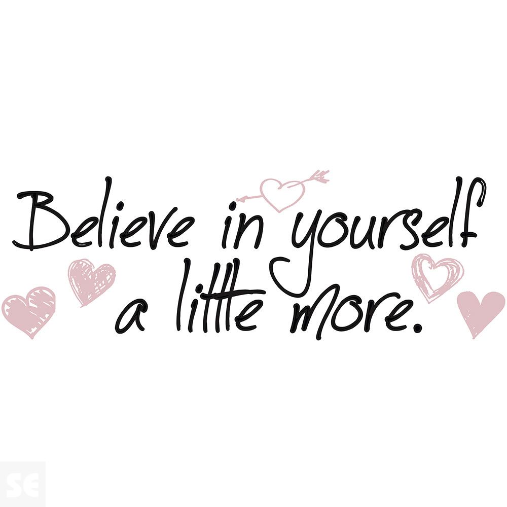 Sticker Deco Believe In Yourself 24x68Cm