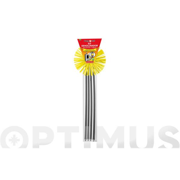 KIT DESHOLLINADOR CON VARILLAS Y ERIZO NYLON 200MM