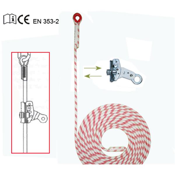 CUERDA 30M 12MM+BLOQUEO AUTOMATICO DESMONTABLE LINEA DE VIDA VERTICAL **OFERTA**
