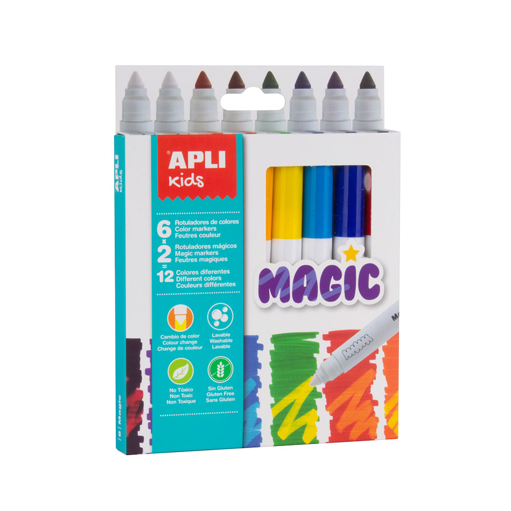 Rotuladores Magic 6x2=12 Colores Diferentes