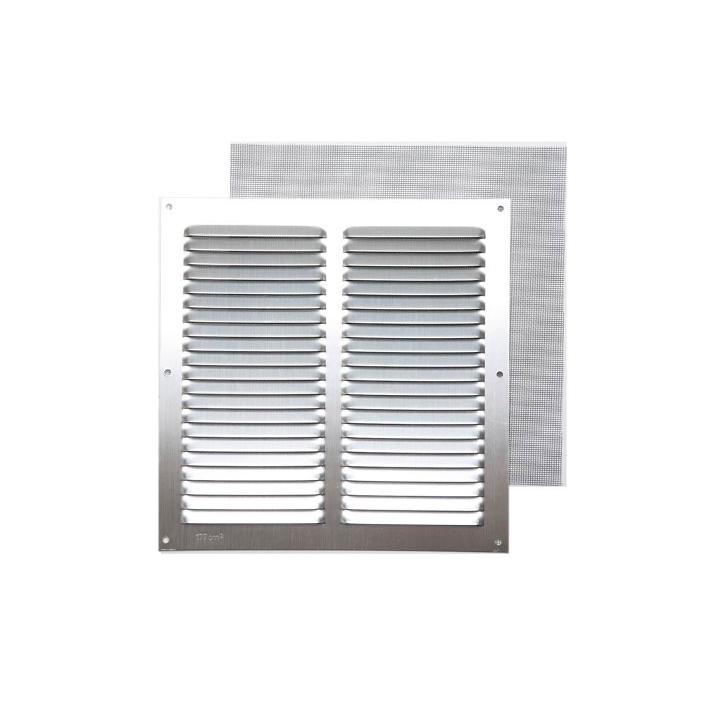 Rejilla C/Mosquitera Plata Aluminio 25x25cm