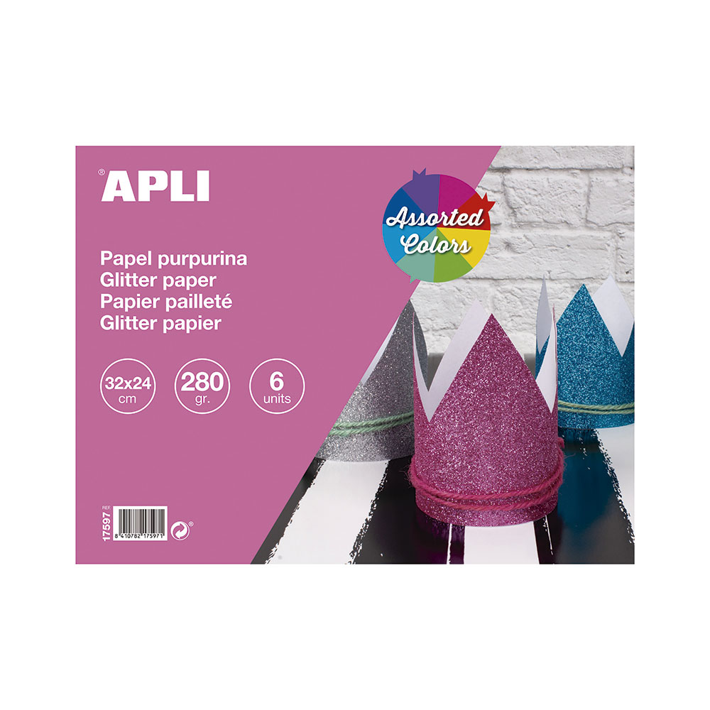 Bloc Cartuli. Glitter Col.Sur 6h 32x24 cm