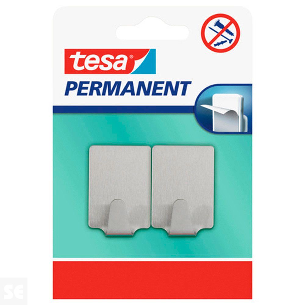 Ganchos Permanentes 2 Ganchos Rectangulares L Metal